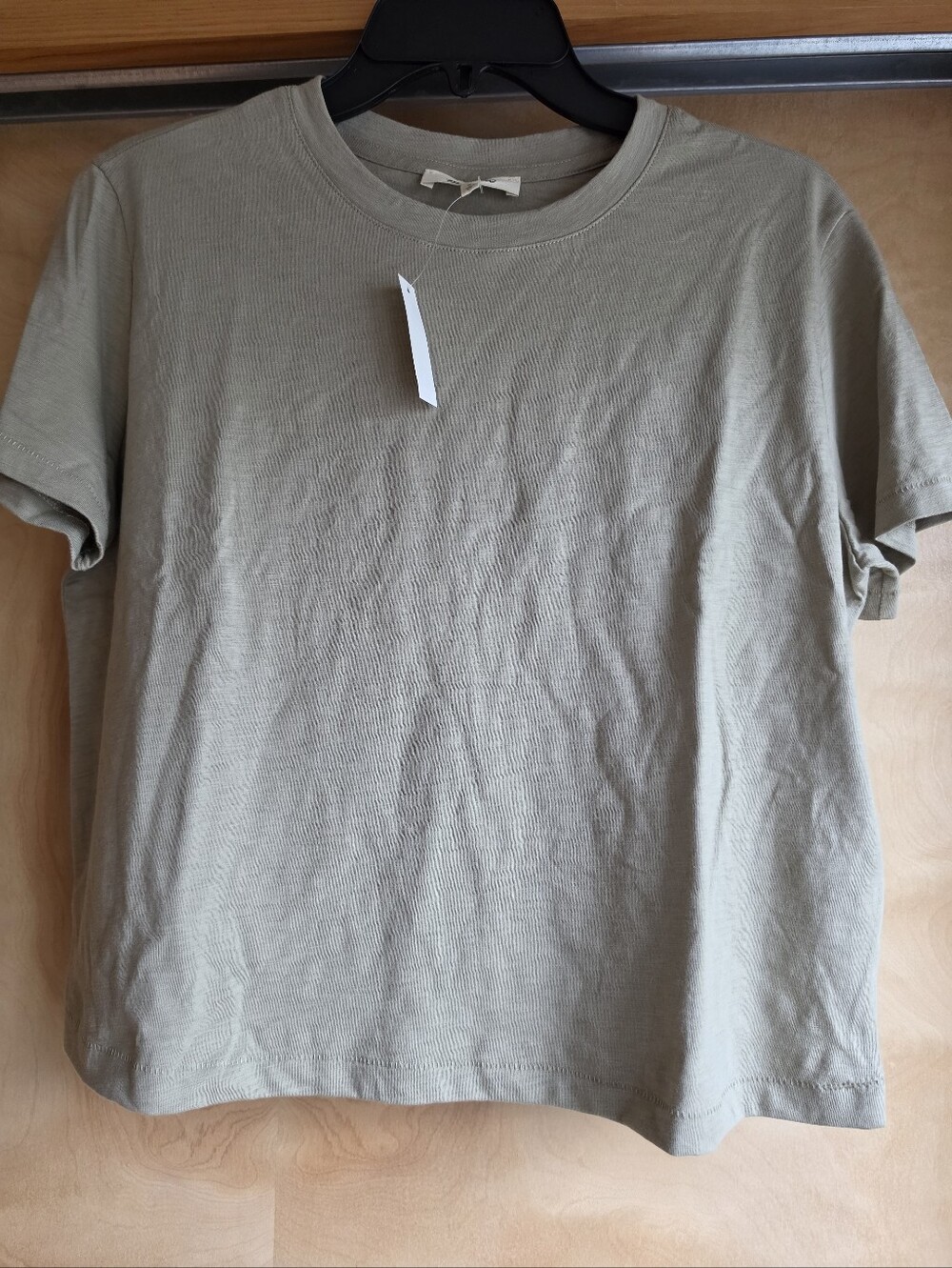 NWT Madewell Tan / Beige Short Sleeve Crop Top Tee